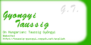 gyongyi taussig business card